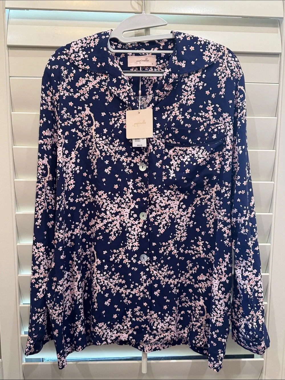 Papinelle Floral Button-Front Pajama Set